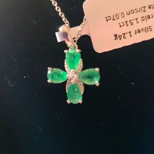 AAA Zambian Intense Emerald Necklace May birthstone